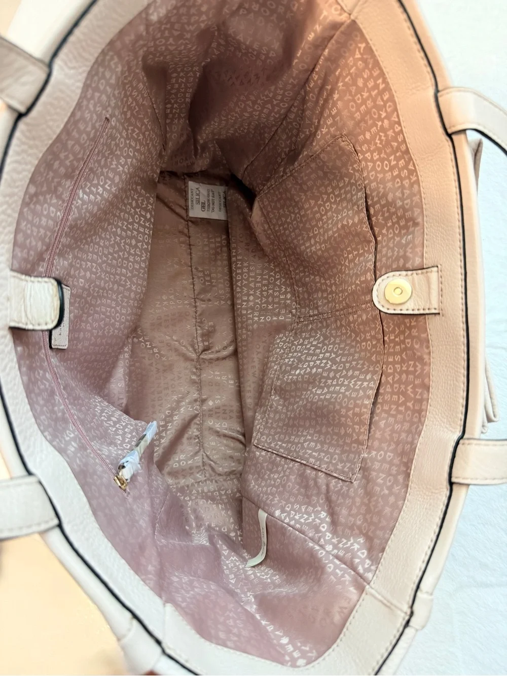 Kate Spade Murray Street Shoshanna satchel ivory white tote New